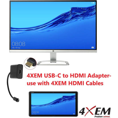 4Xem 10 Inch Displayport To Vga Adapter Cable 4Xusbchdmiab