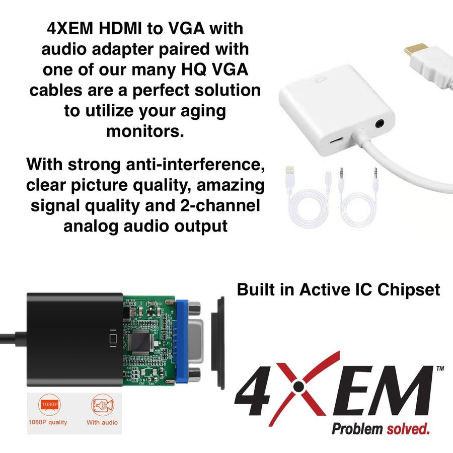 8In Hdmi To Vga Usb Power With,Audio Male And Female Adapter 1080P 4Xhdmivgaap