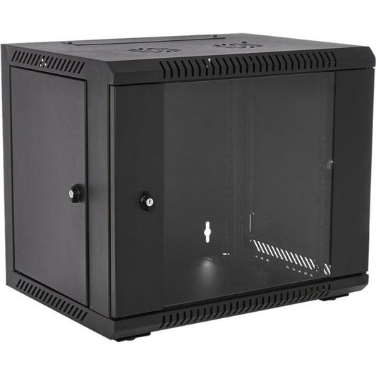 9U Rack Wall Mount Enclosure,Locking Glass Doors 450Mm