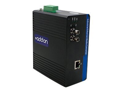 Addon 1 10/100Base-Tx(Rj-45) To 1 100Base-Lx(St) Smf 1310Nm 20Km Industrial Media Converter