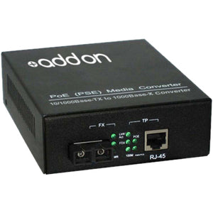Addon 10/100/1000Base-Tx(Rj-45) To 1000Base-Lx(Sc) Smf 1310Nm 20Km Poe Media Converter