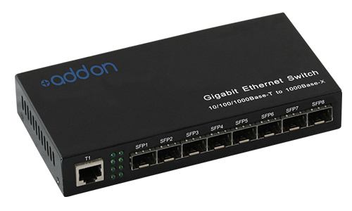 Addon 10/100/1000Base-Tx(Rj-45) To 8X Open Sfp Gigabit Ethernet Switch