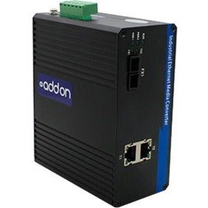 Addon 2 10/100Base-Tx(Rj-45) To 1 100Base-Fx(Fc) Mmf 1310Nm 2Km Industrial Media Converter Switch