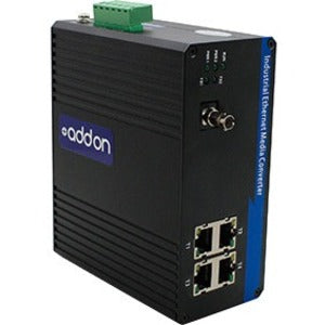 Addon 4 10/100/1000Base-Tx(Rj-45) To 1 1000Base-Bxd(St) Smf 1550Nmtx/1310Nmrx 20Km Industrial Media Converter Switch