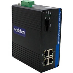 Addon 4 10/100/1000Base-Tx(Rj-45) To 1 1000Base-Sx(Fc) Mmf 850Nm 550M Industrial Media Converter Switch