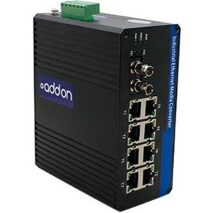 Addon 8 10/100/1000Base-Tx(Rj-45) To 1 1000Base-Sx(St) Mmf 850Nm 550M Industrial Media Converter Switch