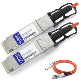 Addon Networks 2M, 2Xqsfp28 Infiniband Cable Qsfp28 Black, Orange, Silver