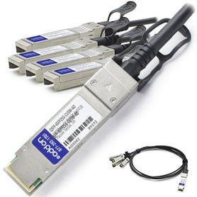 Addon Networks 5M, Qsfp28/4Xqsfp28 Infiniband Cable 1 M Black, Silver