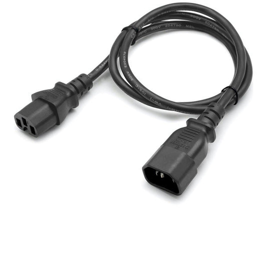 Addon Networks Add-515P2C1514Awg10Ft Power Cable Black 3 M Nema 5-15P C15 Coupler