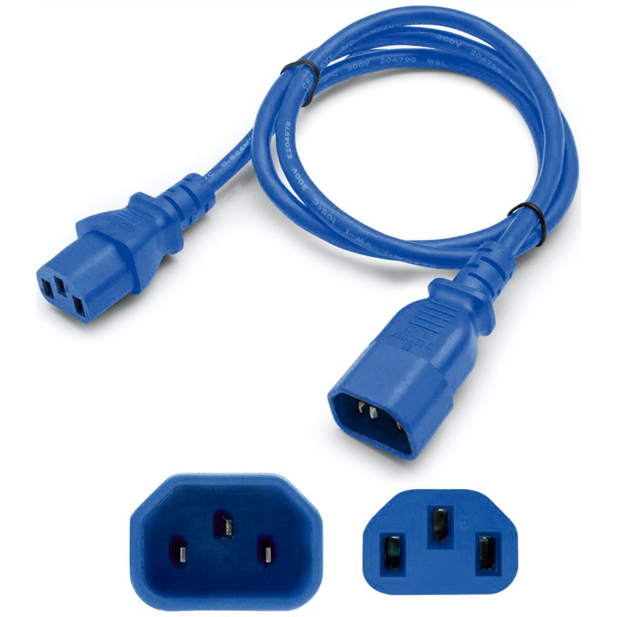 Addon Networks Add-C132C1415Awg1-5Ftbe Power Cable Blue 0.46 M C14 Coupler C13 Coupler
