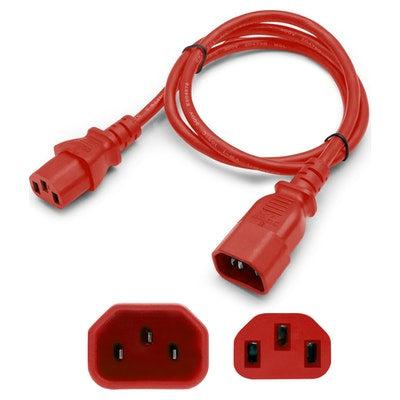 Addon Networks Add-C132C1418Awg4Ftrd Power Cable Red 1.22 M C13 Coupler C14 Coupler