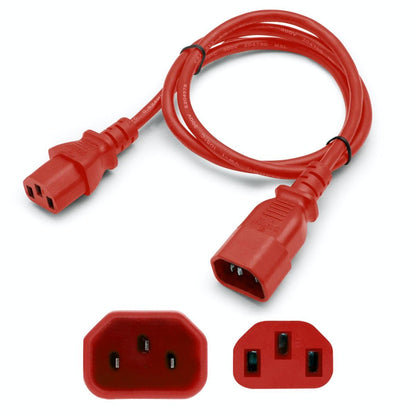 Addon Networks Add-C132C1418Awg5Ftrd Power Cable Red 1.52 M C14 Coupler C13 Coupler