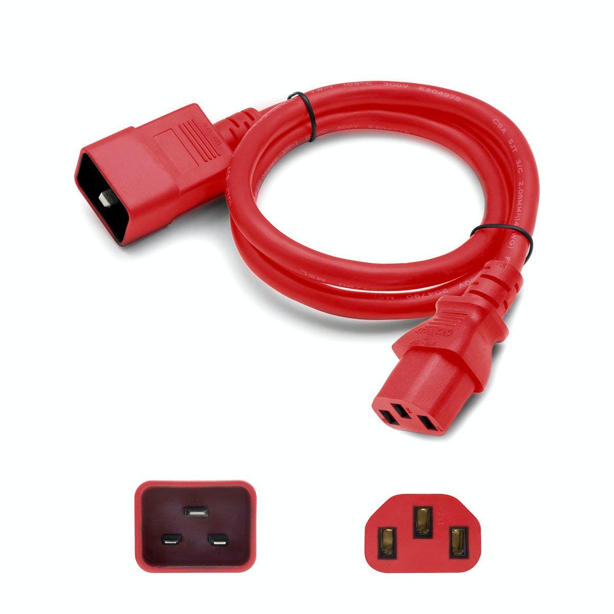 Addon Networks Add-C132C2014Awg2Ftrd Power Cable Red 0.61 M C20 Coupler C13 Coupler