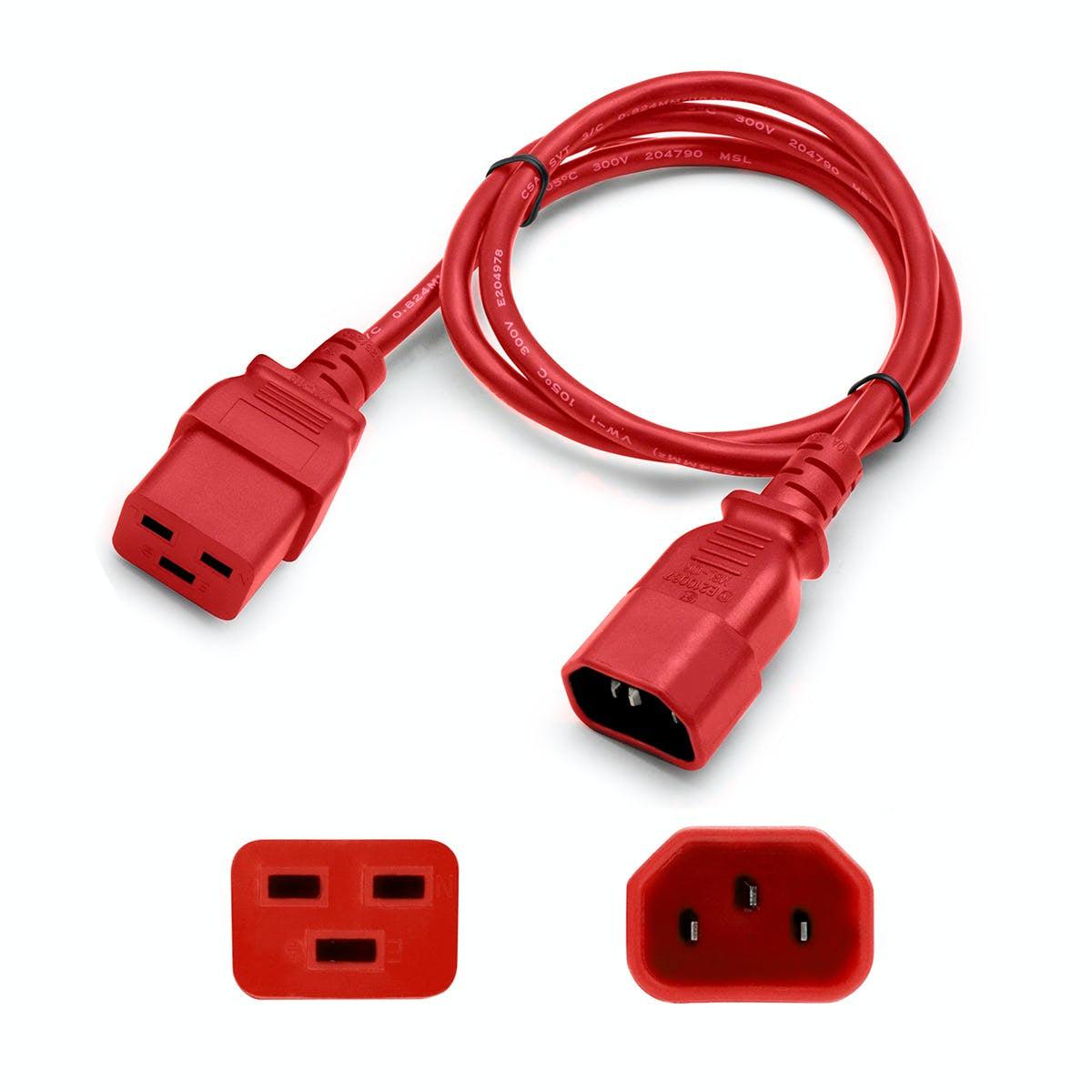 Addon Networks Add-C142C1914Awg2Ftrd Power Cable Red 0.61 M C14 Coupler C15 Coupler