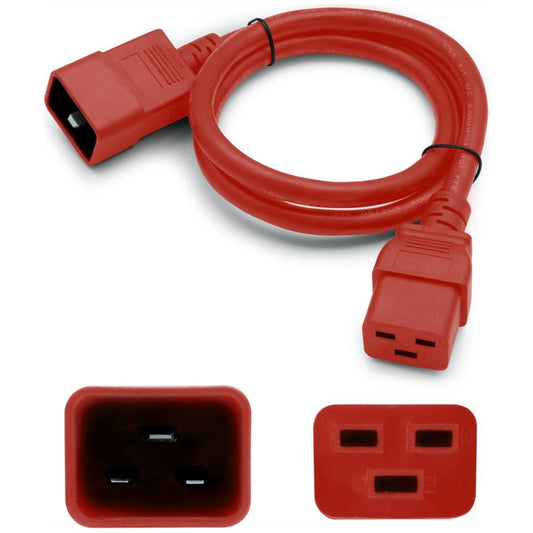 Addon Networks Add-C192C2012Awg10Ftrd Power Cable Red 3.05 M C20 Coupler C19 Coupler