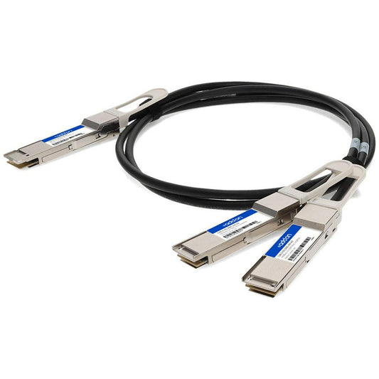 Addon Networks Cab-D-2Q-200G-2M-Ao Infiniband Cable Qsfp-Dd 2X Qsfp28 Black, Metallic