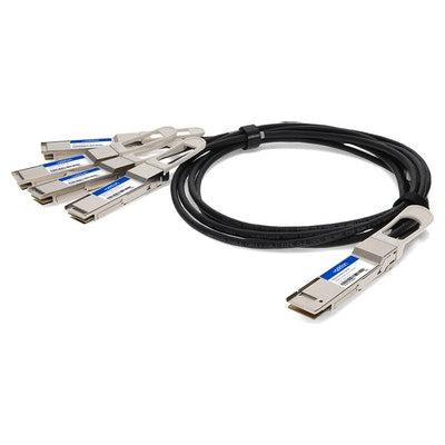 Addon Networks Cab-D-4Q-200G-2-5M-Ao Infiniband Cable 2.5 M 4Xqsfp28 Qsfp-Dd Black, Silver