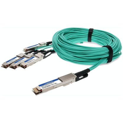 Addon Networks Q400G-4Q56G-Aoc3M-Ao Infiniband Cable 3 M Qsfp-Dd 4X Qsfp56 Turquoise
