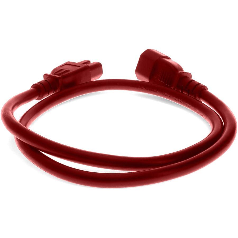Addon Networks Add-C142C1514Awg2Ftrd Power Cable Red 0.61 M C14 Coupler C15 Coupler