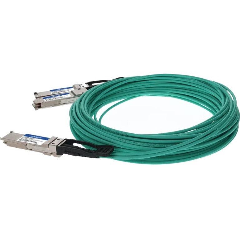 Addon Networks Mfs1S50-V015E-Ao Infiniband Cable 15 M Qsfp56 2Xqsfp56 Green, Grey