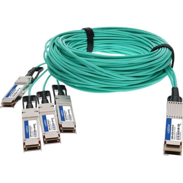 Addon Networks Q400G-4Q56G-Aoc5M-Ao Infiniband Cable 5 M Qsfp-Dd 4X Qsfp56 Turquoise