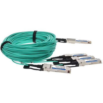Addon Networks Q400G-4Q56G-Aoc9M-Ao Infiniband Cable 9 M Qsfp-Dd 4X Qsfp56 Turquoise