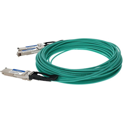 Addon Networks Q56-2Q56-200Gb-Aoc20Miblz-Ao Infiniband Cable 20 M Qsfp56 2X Qsfp56 Green