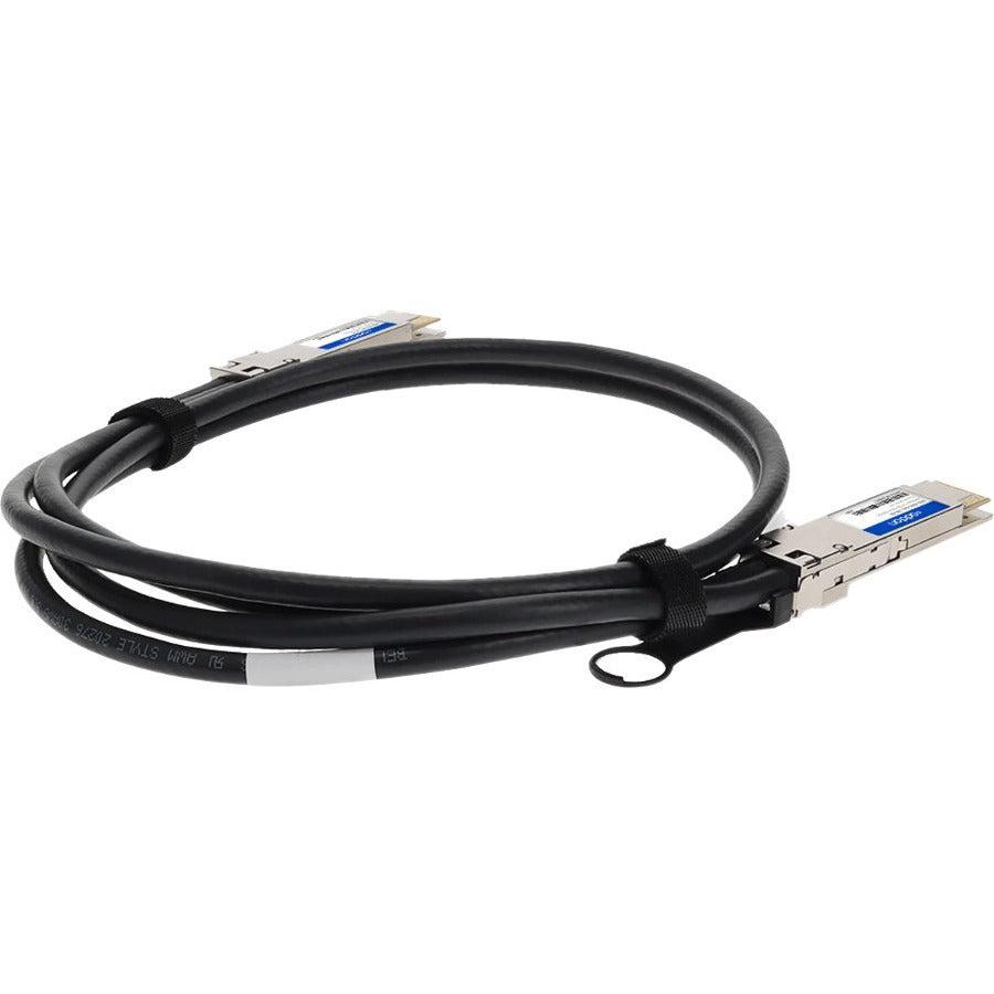 Addon Networks Qdd-400-Cu1M-Ao Infiniband Cable 1 M Qsfp-Dd Black, Silver