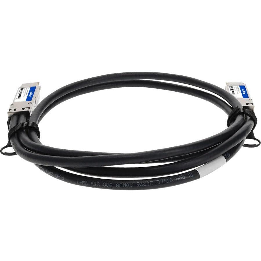 Addon Networks Qdd-400-Cu1M-Ao Infiniband Cable 1 M Qsfp-Dd Black, Silver