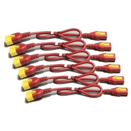 Apc Ap8704S-Nax340 Power Cable Red 1.2 M C13 Coupler C14 Coupler