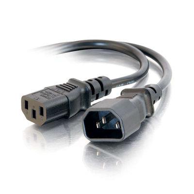 C2G 10Ft Computer 18 Awg Power Cord Extension Black 3.04 M C14 Coupler