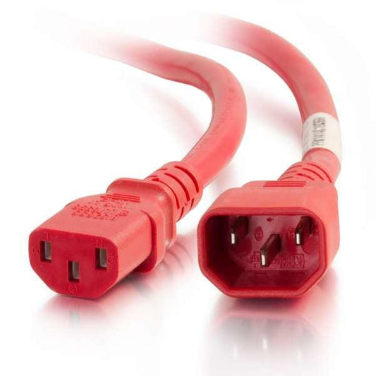 C2G 17517 Power Cable Red 3 M C14 Coupler C13 Coupler