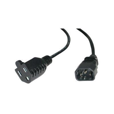 C2G 2Ft 16 Awg Monitor Power Adapter Cable (Nema 5-15R To Iec320C14) Black 0.60 M C14 Coupler