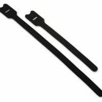 C2G 8In Screw-Mountable Hook / Loop Cable Ties 10Pk Cable Tie Black