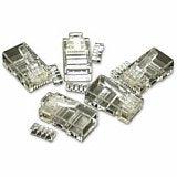 C2G Rj45 Cat5E Modular Plug For Round Solid/Stranded Cable 100Pk Wire Connector Rj-45 Transparent