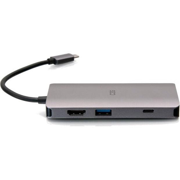 C2G Usb-C 8-In-1 Mini Dock With Hdmi, 2X Usb-A, Ethernet, Sd Card Reader, And Usb-C Power Delivery Up To 100W - 4K 30Hz