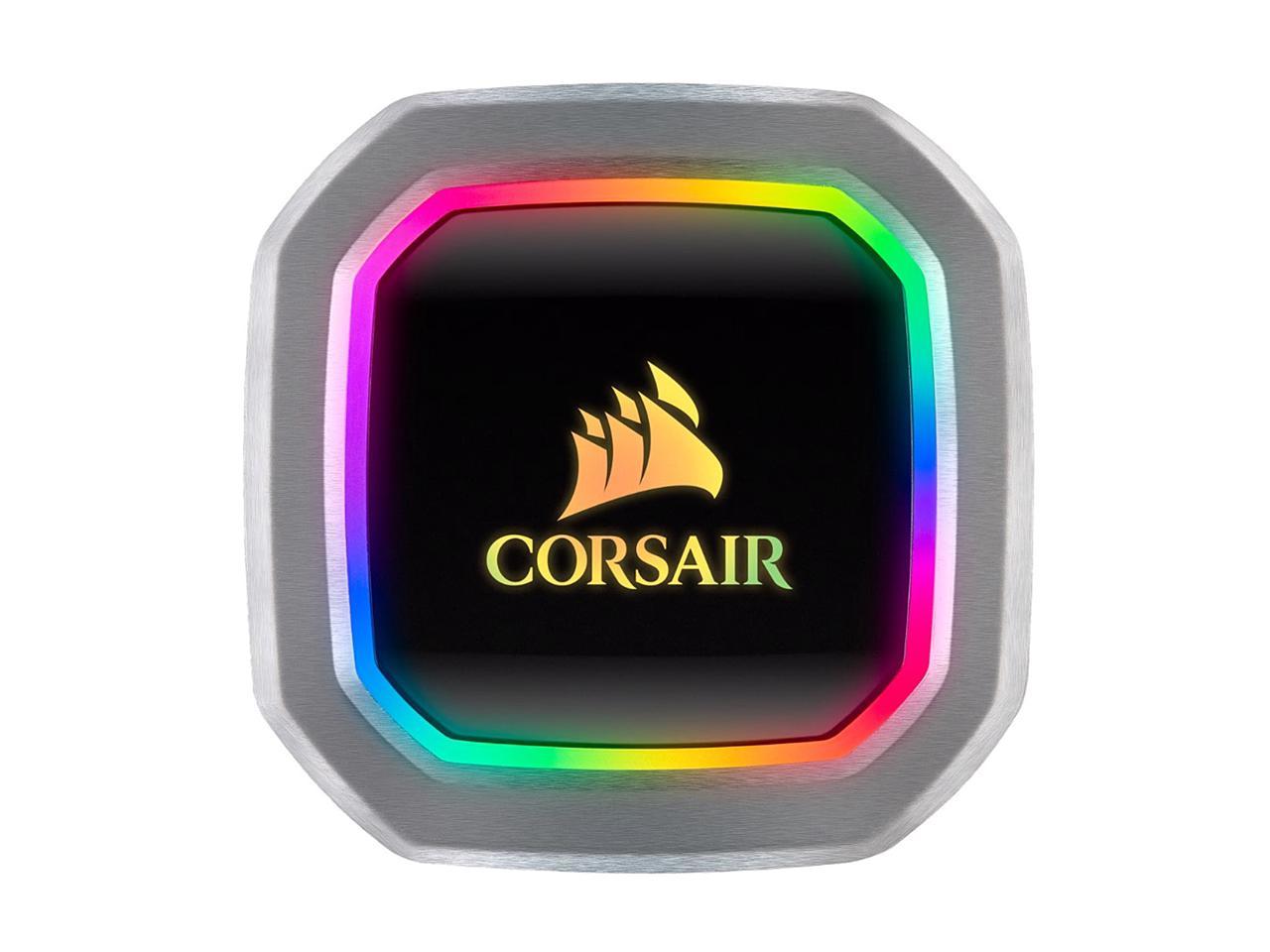 Corsair Hydro Series, H100I Rgb Platinum, 240Mm, 2 X Ml Pro 120Mm Rgb Pwm Fans, Rgb Lighting & Fan