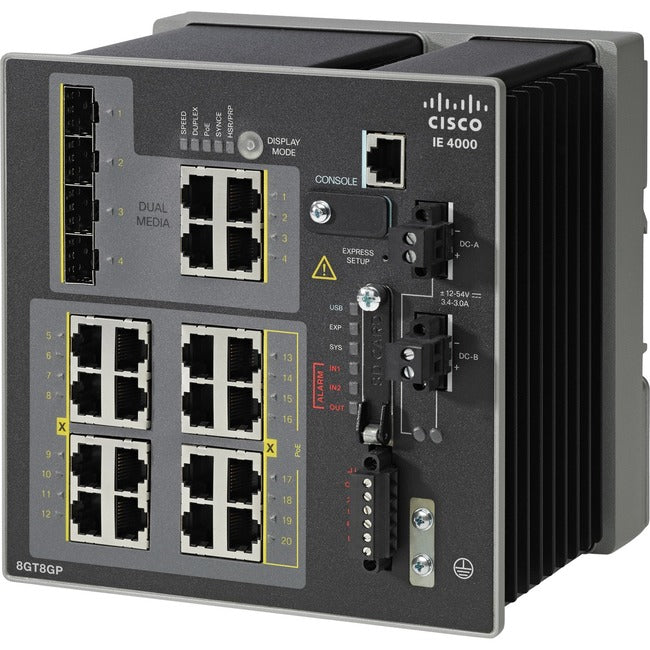 Cisco Ie-4000-8Gt8Gp4G-E Industrial Ethernet Switch