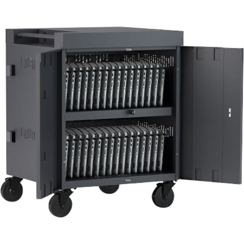 Cube Charge Cart 16 Ac Ch Bp,1.4In W Slots Champagne Finish