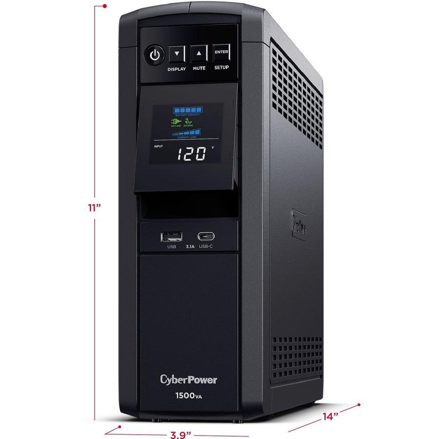 Cyberpower Cp1500Pfclcdtaa Uninterruptible Power Supply (Ups) 1.5 Kva 900 W 10 Ac Outlet(S)