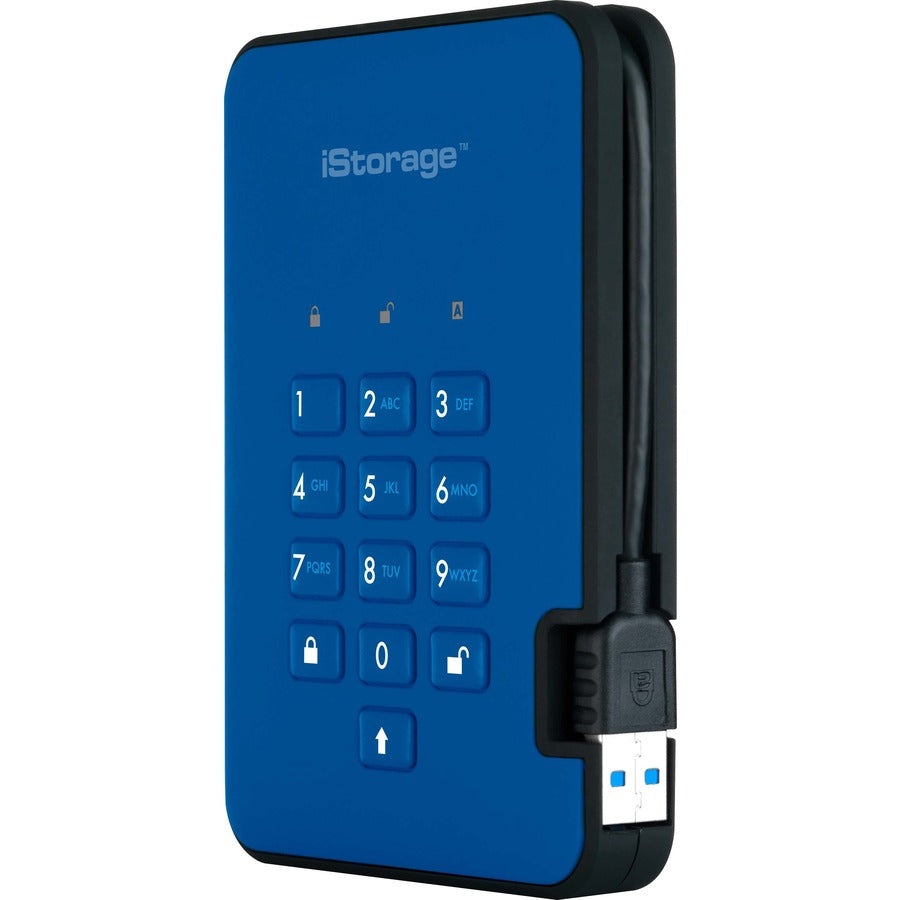 Istorage Diskashur2 1 Tb Portable Rugged Hard Drive - 2.5" External - Ocean Blue - Taa Compliant