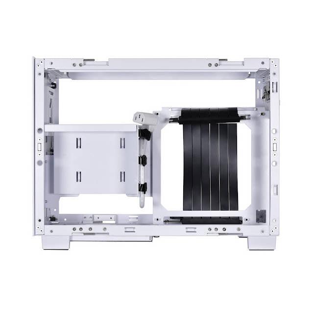 Lian Li Q58 White Color Spcc/ Aluminum/ Tempered Glass Mini Tower Computer Case, Pcie 4.0 Riser Card Cable Included - Q58W4