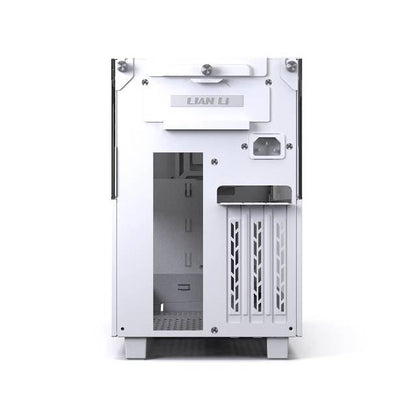 Lian Li Q58 White Color Spcc/ Aluminum/ Tempered Glass Mini Tower Computer Case, Pcie 4.0 Riser Card Cable Included - Q58W4
