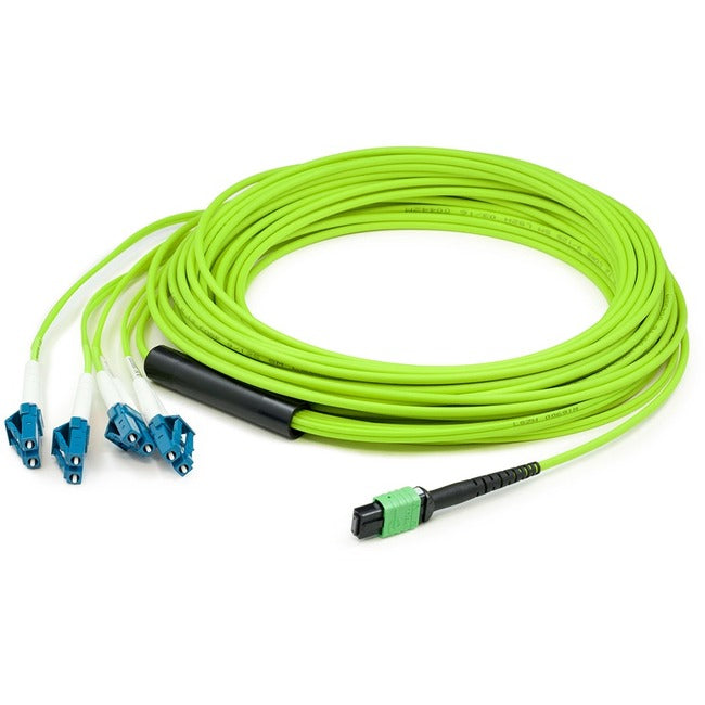 Mpo/Lc F/M Patch Cbl,6M Lime Green Om5 Fiber