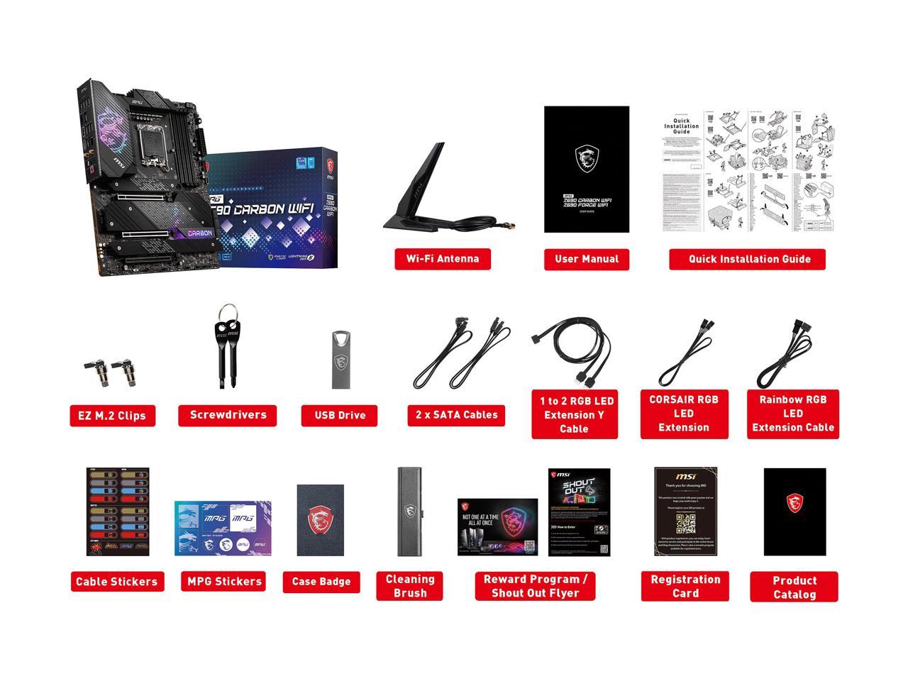 Msi Mpg Z690 Carbon Wifi Socket Lga1700/ Intel Z690/ Ddr5/ Sata3&Usb3.2/ Amd Crossfire/ M.2/ Wifi&Bluetooth/ Atx Motherboard