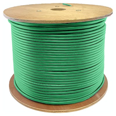 Non-Terminated Patch Cbl,1000Ft Green Cat6 Stp Plenum Cu