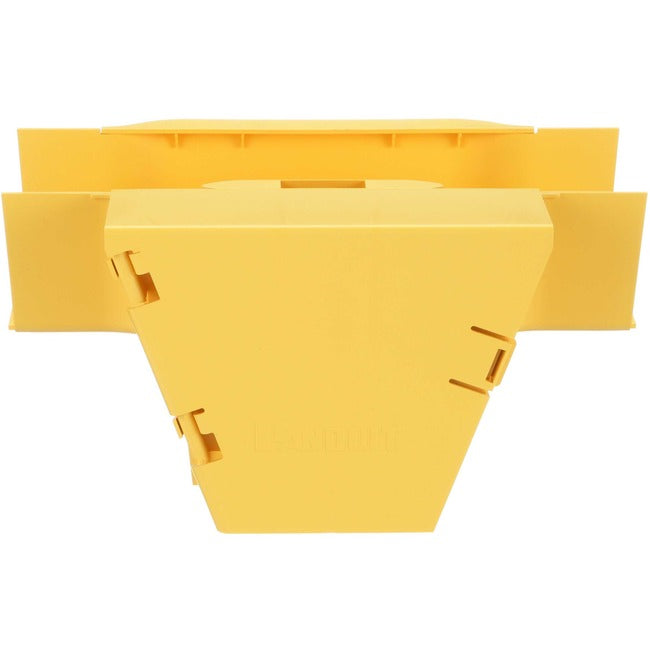 Panduit Fiberrunner&Reg; Vertical Tee, 90&Deg;, 4X4, Yellow