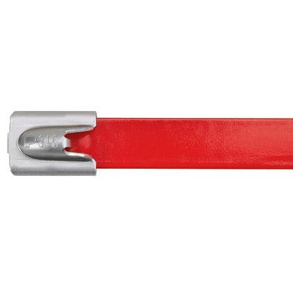 Panduit Mltfc4H-Lp316Rd Cable Tie Releasable Cable Tie Polyester, Stainless Steel Red, Stainless Steel