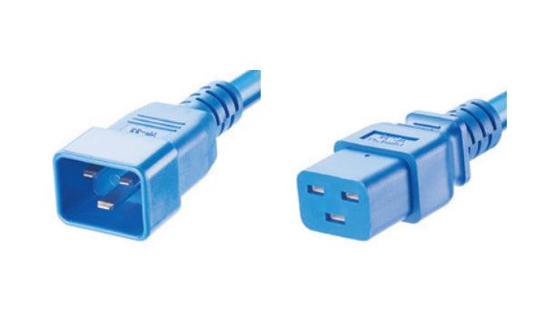 Panduit Npcb09X Power Cable Blue 1.83 M C19 Coupler C20 Coupler
