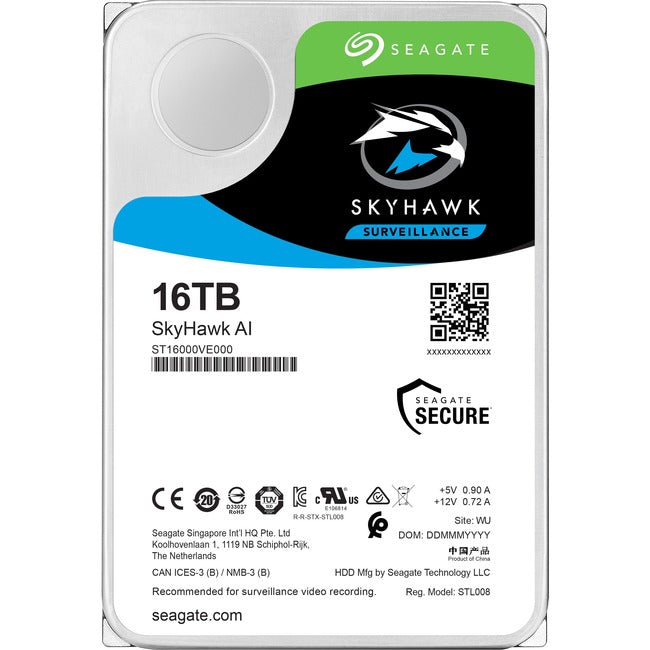 Seagate Skyhawk Ai St16000Ve000 16 Tb Hard Drive - 3.5" Internal - Sata (Sata/600) St16000Ve000